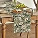 Artoid Mode Olive Green Daisy Flowers 210 GSM Spring Table Runner, Seasonal Summer Kitchen Dining Table Decoration for Home Party Decor 13x72 Inch