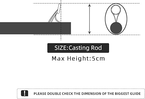 Miniatura 80 de SF Funda para caña de pescar, funda de caña de pescar, cubierta de caña de pescar, protector de caña de malla trenzada, guantes de caña de pescar