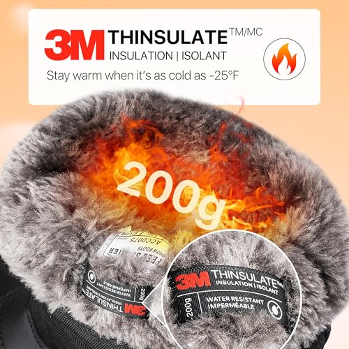 Image of FREE SOLDIER Mens Snow Boots Insulated Nonslip Outdoor Ankle Cold Weather Boots