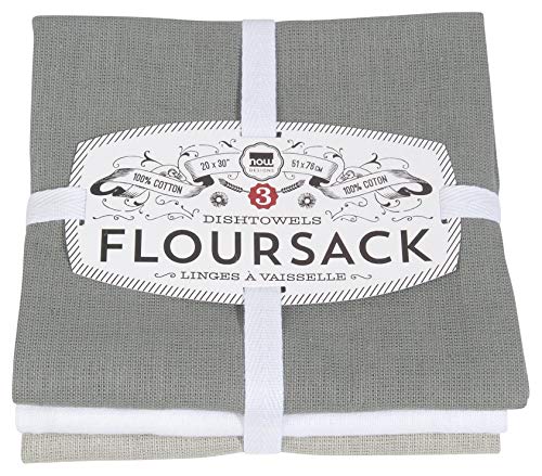 Now Designs Kitchen Dish Towels Gray/White/Moonstruck