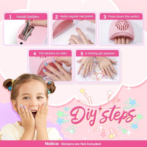 MelodySusie Secador de Unhas Portátil para Crianças, Mini Ventilador de Unhas Artfan Secador de Unha