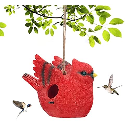 BAYN Handcrafted Cardinal Bird House Cover