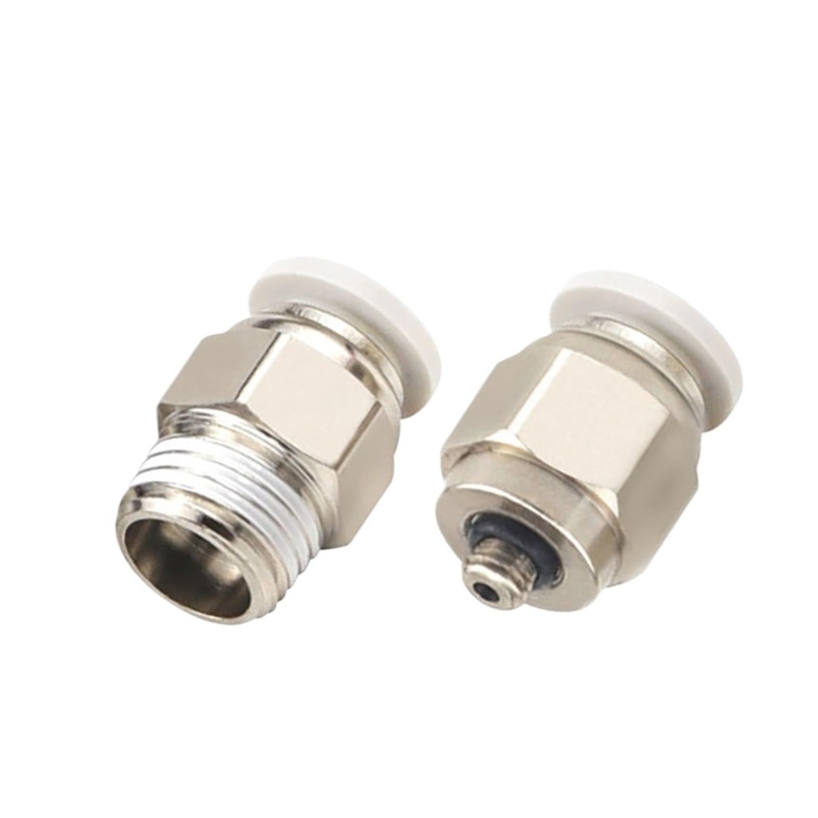 AARTERZZA 1PCS Pneumatic Fitting Pipe Connector Quick Male Straight One-Touch Fittings PC4-01/PC4-02/PC6-02/PC8-01(PC8-03-White)