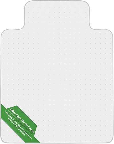 Vista 29 de Tapete para silla de oficina para suelos de madera dura, 20 x 24 pulgadas, antideslizante, suave, antideslizante, protector de suelo de madera dura