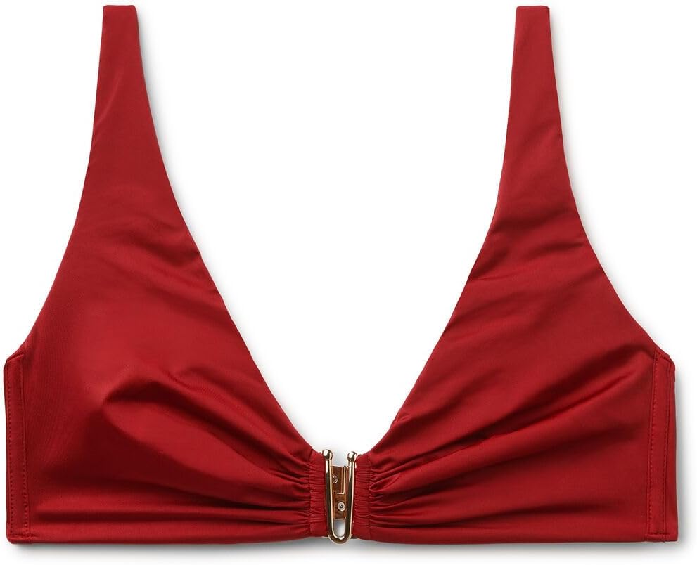 CALZEDONIA Woman's Tank Swimsuit Top Shiny Satin