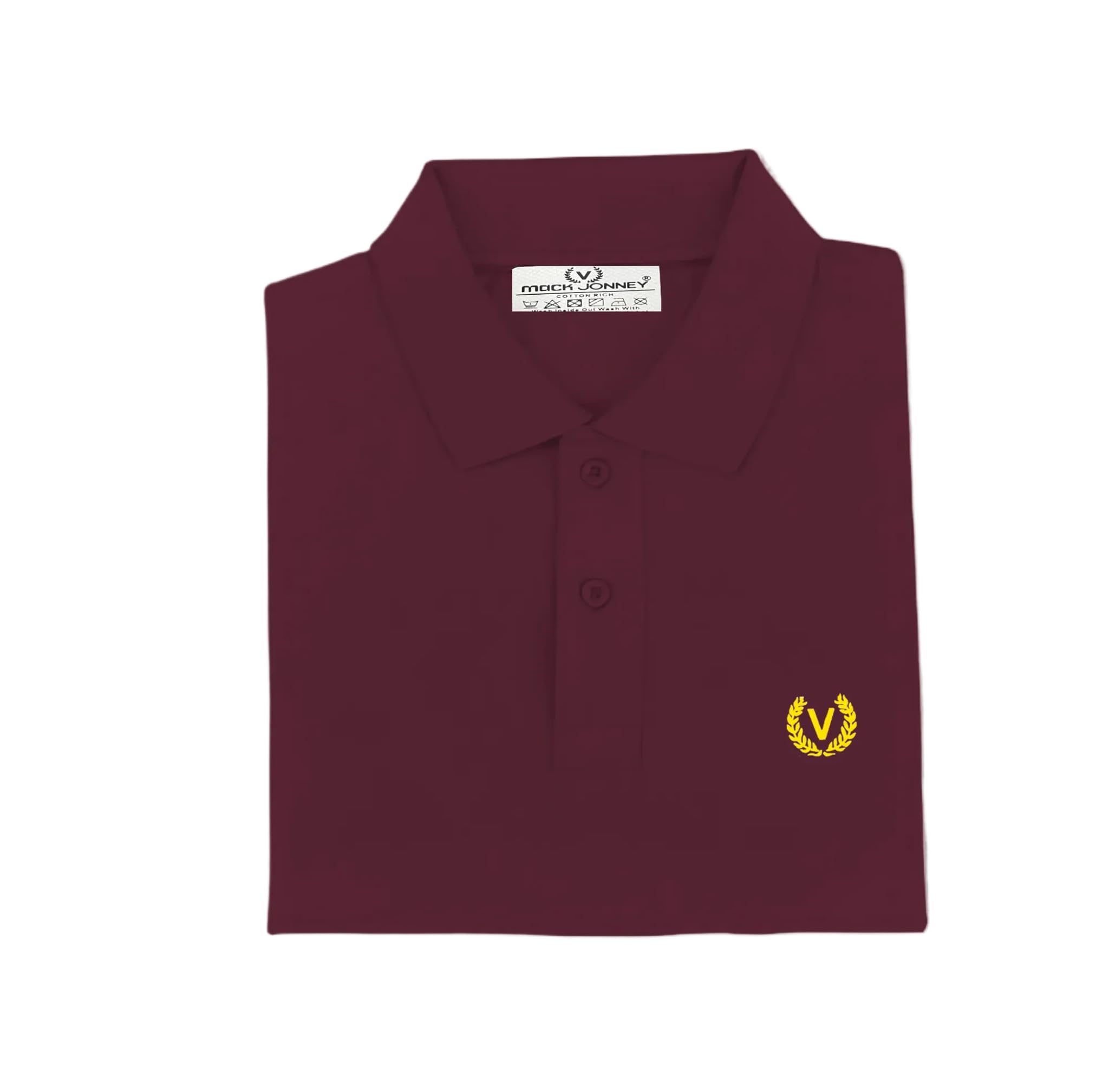 Mack Jonney Men’s Solid Premium Pique Cotton Polo T Shirt | Polo Tshirts | Half Sleeves | Solid|Regular Fit-M301