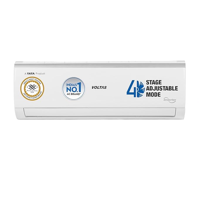 Voltas 1.4 Ton 3 Star, Inverter Split AC(Copper, 4-in-1 Adjustable Mode, Anti-dust Filter, 2024 Model, 173V CAE White)