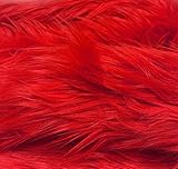 Eovea - Shaggy Faux Fur Fabric - 20"X20" Inches - Precut Fur Patch- Red - DIY Craft Supply, Hobby, C