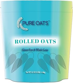 PureOats Gluten Free Rolled Oats, 41 oz Bag, 100% Whole Grain, Vegan, Allergen Free for Healthy breakfast and more