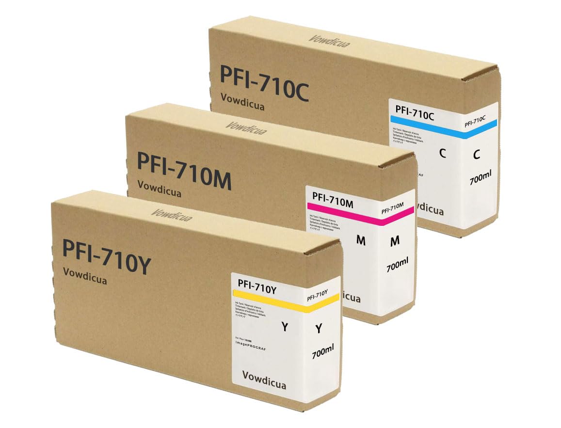 Amazon.com: PFI-710 Ink Tank 700 ml 3-Pack (Cyan Magenta Yellow 