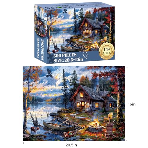 image for WSCXSC Puzzles for Adults 500 Pieces Coutryside Jigsaw Puzzle for Adul
