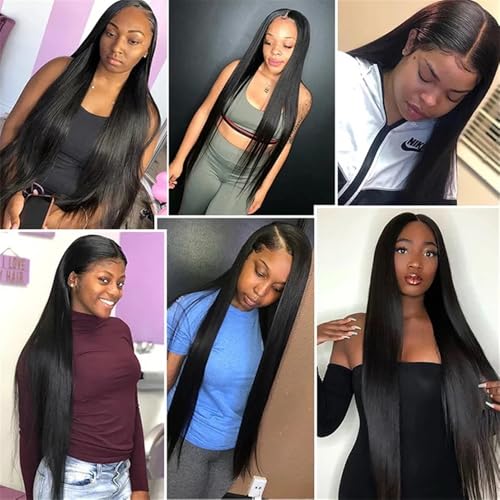 Extensiones de cabello con clip de pelo humano real lacio de 24 pulgadas 2