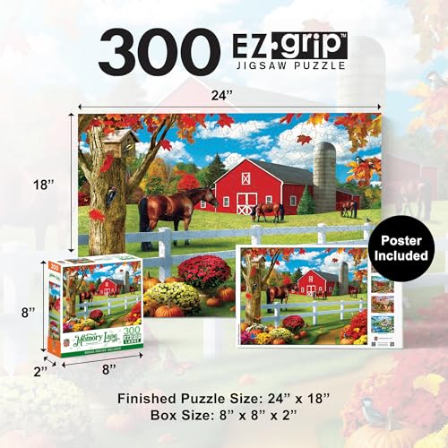 MasterPieces - Rompecabezas de 300 piezas, piezas grandes EZ Grip, Rolling Pastures, para adultos, seniors, familia y niños, acabado mate antirreflejo, 18 x 24 pulgadas miniatura 2