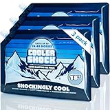 Cooler Shock Reusable Ice Packs for Cooler, 14'x10' - Long Lasting Cold Freezer Packs for Coolers and Lunch Boxes - Cooler Ice Packs for Camping Gear, Fishing, Road Trips, Beach Must Haves