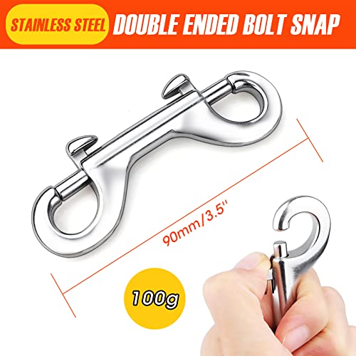 Surface Marker Buoy Set, 6Ft Hi-Visibility Inflatable Closed Bottom Signal Tube Safety Sausage With 100Ft/30M Abs Finger Spool Reel And Snap Clip Kit For Underwater Scuba Diving Equipment (Hi-Viz Red) #TOP4