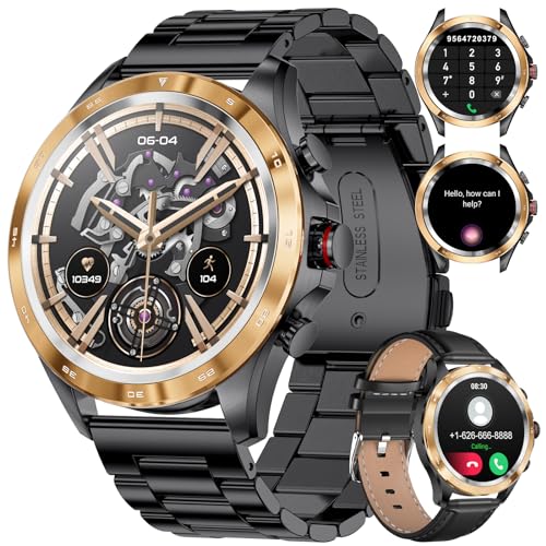 LIGE Reloj Inteligente Hombre, Smartwatch Hombre 2 Correas con Llamada/Marcado Bluetooth...