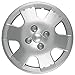 OxGord Hubcaps Wheel Covers - (Set of 4) 14 Inch Hub Caps Wheels Rim Cover - Car Accessories Silver Hubcap Standard Steel Rims - Snap On Auto Tire Replacement Exterior Cap