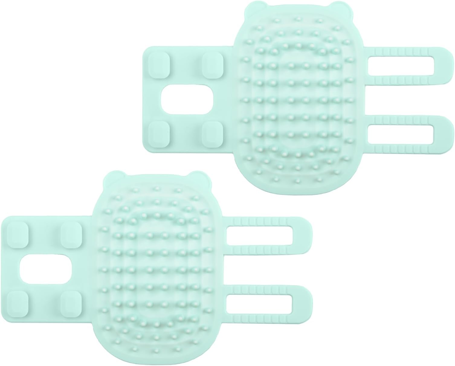 2pcs 2-in-1 Self Cleaning Cat Brush, Pet Tickling Artifact, Silicone Cat Grooming Massage Shedding Brush Adjustable Cat Face Scratchers for Corner Table Legs Climbing Frame Dog Pet Shedding Glove