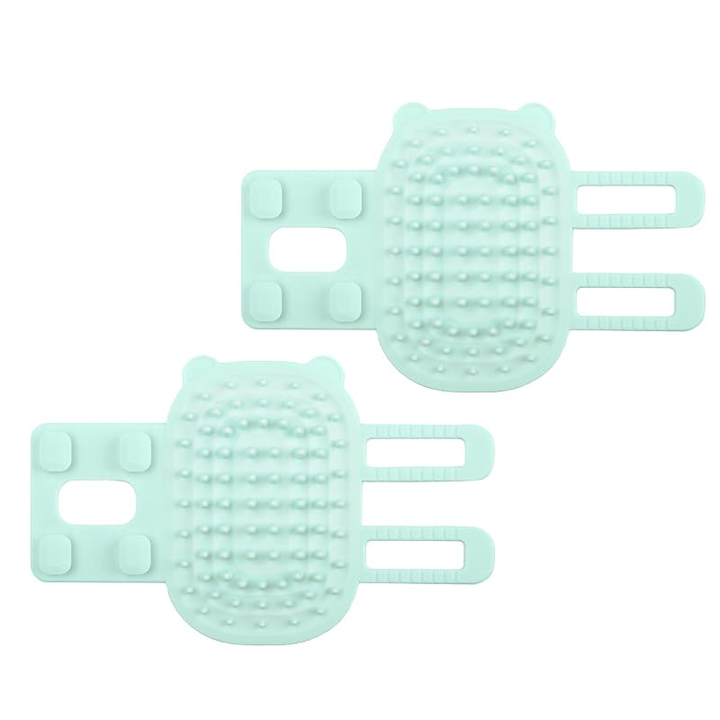 Escova para Gatos de Silicone 2 em 1 com Fixação Ajustável NQEUEPN, Pacote com 2