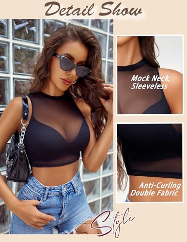 Avidlove Women Camisole Tops Sexy Mesh Tank Top See Through Undershirts Sheer Clubwear3