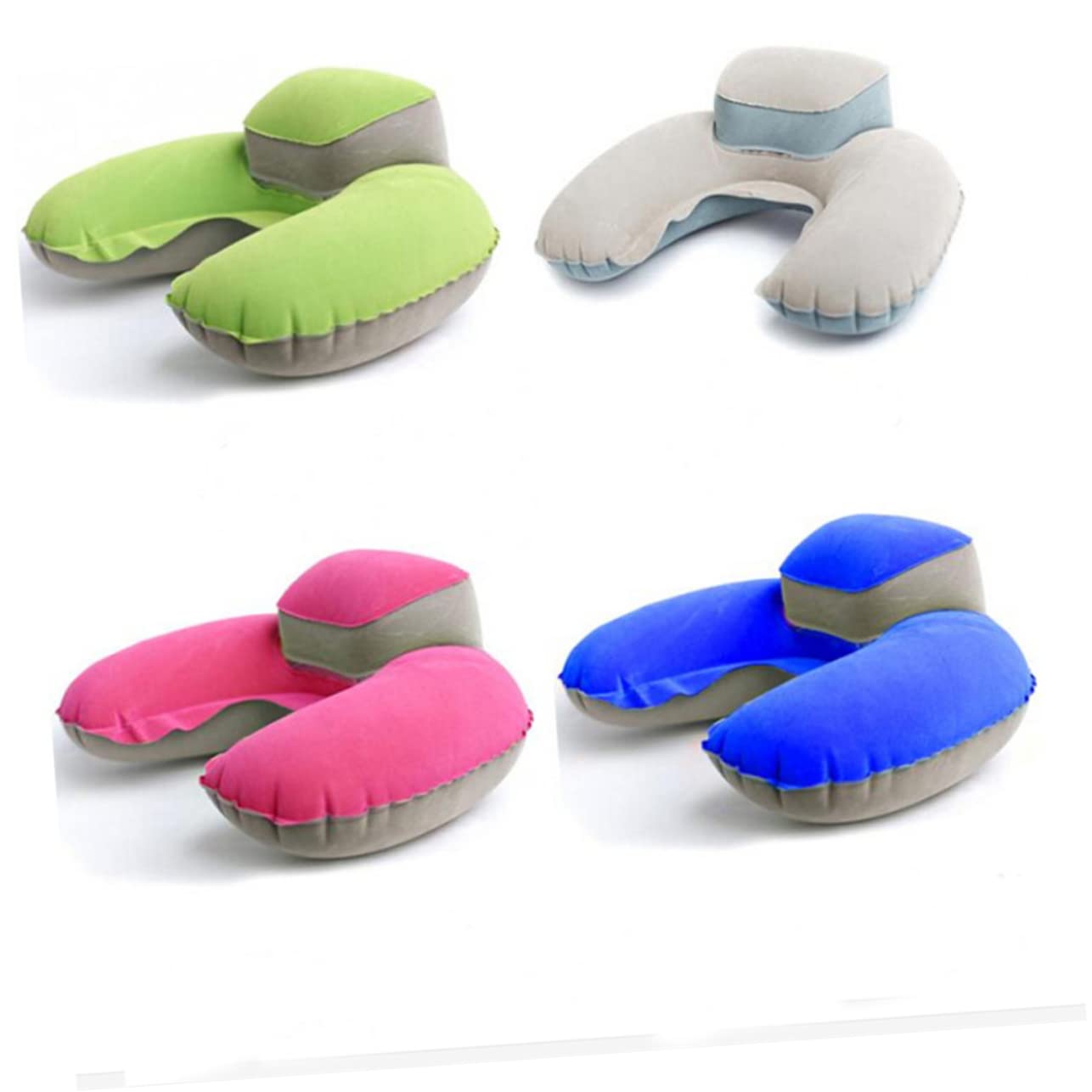 Unomor Memory Foam Neck Pillow Inflatable u Shape Pillow for Travel Nap Camping