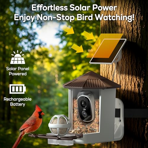image for wansview Bird Feeder with Camera-Smart Bird Feeders for Outdoors Solar