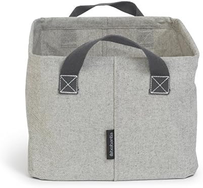 Brabantia - Foldable Laundry Basket - Multi-functional Storage - Folds Flat - Water Resistant Coating - Soft Lifting Handles - Large Volume - Grey - 35L