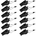 12 PCS Plastic Black Loud Whistles with Lanyard for Emergency Referee Coaches Training Sports