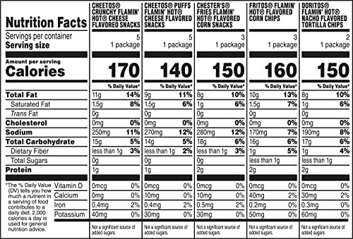 Frito-Lay Flamin' Hot Mix Variety Pack 18 Count (Pack Of 1) #TOP4