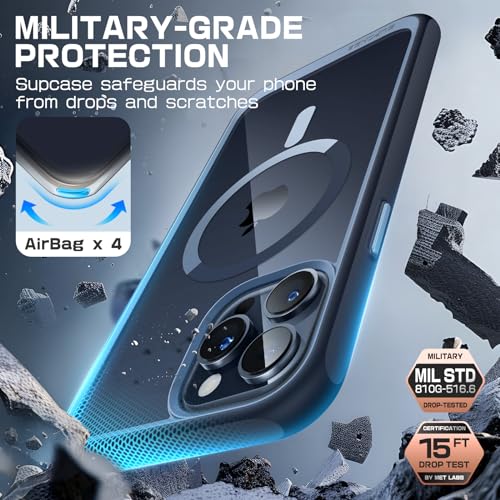 Image of SUPCASE Unicorn Beetle Mag Case for iPhone 15 Pro Max 6.7 inch (2023), Compatible with MagSafe Shockproof Protective Slim Clear Case (Navy)