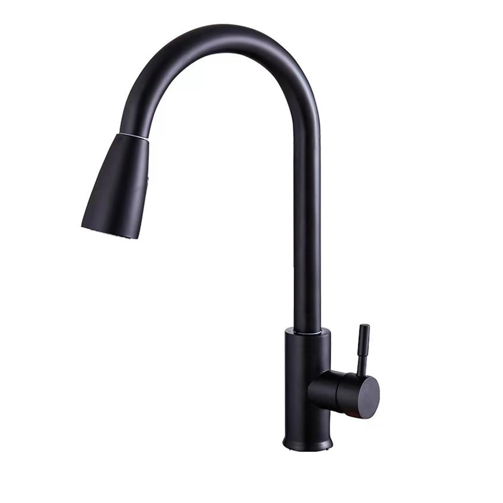 Robinet de cuisine extractible noir-B à mitigeur mécanique chaud et froid