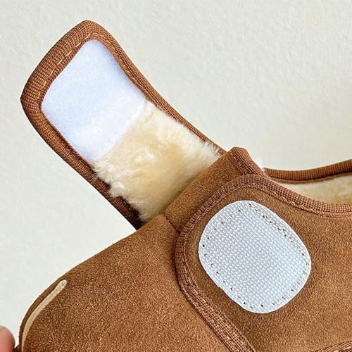 Toddler Boots Girls Winter Warm Faux Fur Walking Boots Kids House Shoes Non-Slip Comfortable Slippers for Toddler/Little Kid3