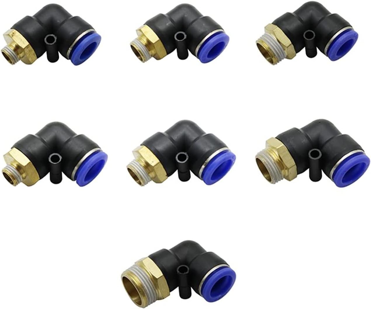 Generic Utility Hose Butt Hose Connector Adapter 3Pcs Garden 14/16Mm Pipe Interface Slip Lock Elbow Connector 1/4"" 3/8"" 1/2"" 3/4"" External Thread Pneumatic Quick Coupling/16Mm 3I4 inch
