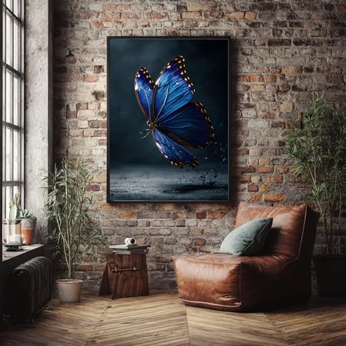 Décoration Intérieure mur vide résolu grâce à la toile Papillon Morpho