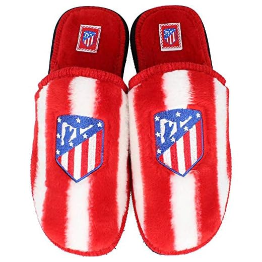 Andinas - Zapatillas de Estar por casa Oficial Atlético de Madrid - Rojo-Blanco, 43