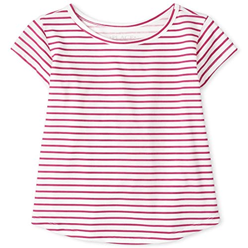 The Children's Place Girls' Short Sleeve Stripe Top
