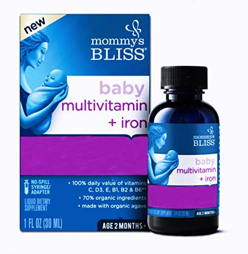 Mommy's Bliss Baby Multivitamin + Iron, Daily Essential Vitamins for Immune Support, Healthy Growth & Bone Development*, Age 2 Months+, 30 ml