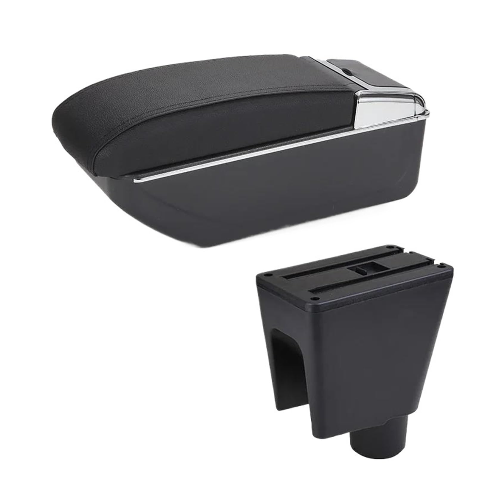REOKIP Car Armrest Box Center Console Storage Box For Chevrolet For Spark III For Aveo T200 Car Arm Rest Box(Black line NO USB)