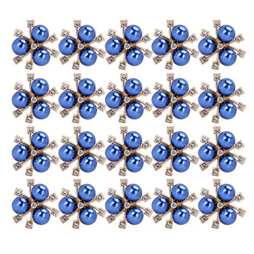 Broches de flores azules para personalizar vestidos de fiesta y tocados de boda