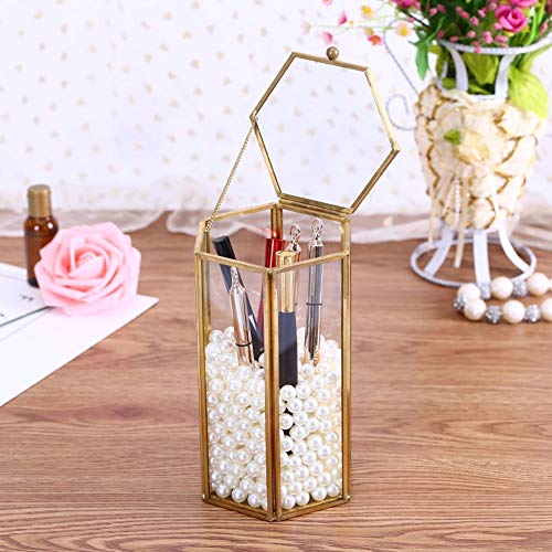 Boîte à bijoux rétro en verre et métal | Écrin transparent chic
