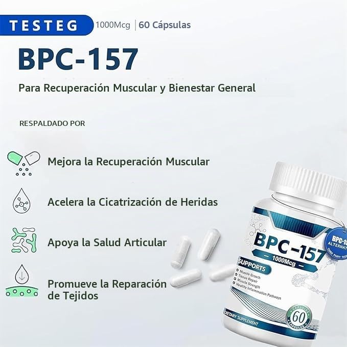 BPC-157 Peptide Capsules, New Protective Compound 157, 60 Capsules Belleza