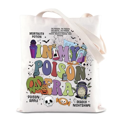 TSOTMO Kuzco - Borsa tote con scritta "Poison Era" ispirata al veleno, idea regalo per Halloween con lama e pozione, Era velenosa, medium