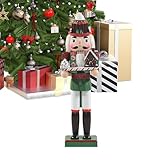 Xijobido Decoración De Cascanueces Navideña,35 Cm Modelo De Madera En Miniatura - Cascanueces para La Decoración Navideña | para Chimenea Cumpleaños Hogar Estantes Acción De Gracias Adultos Y Niños