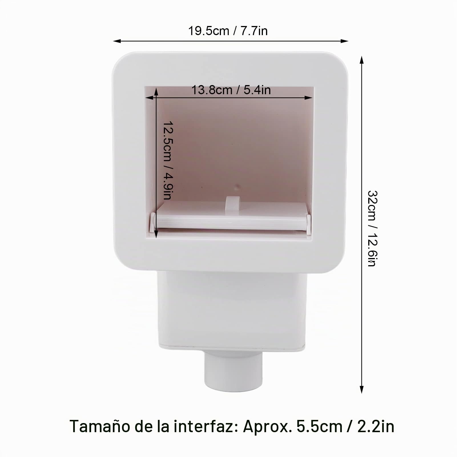 Kit de Skimmer a trav¨¦s de la Pared,Skimmer de Piscina, Skimmer de Drenaje de Piscina con Apertura de Boca Ancha para Skimmer de Piscina sobre el Suelo, para Uso Dom¨¦Stico y Comercial, Resistente