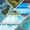 Sepetrel Pool Net,Professional Swimming Pool Leaf Skimmer Nets for Cleaning with Double-Layer Deep Big Bag,Heavy Duty Aluminum Frame & Handle Rake(Pole Not Included)