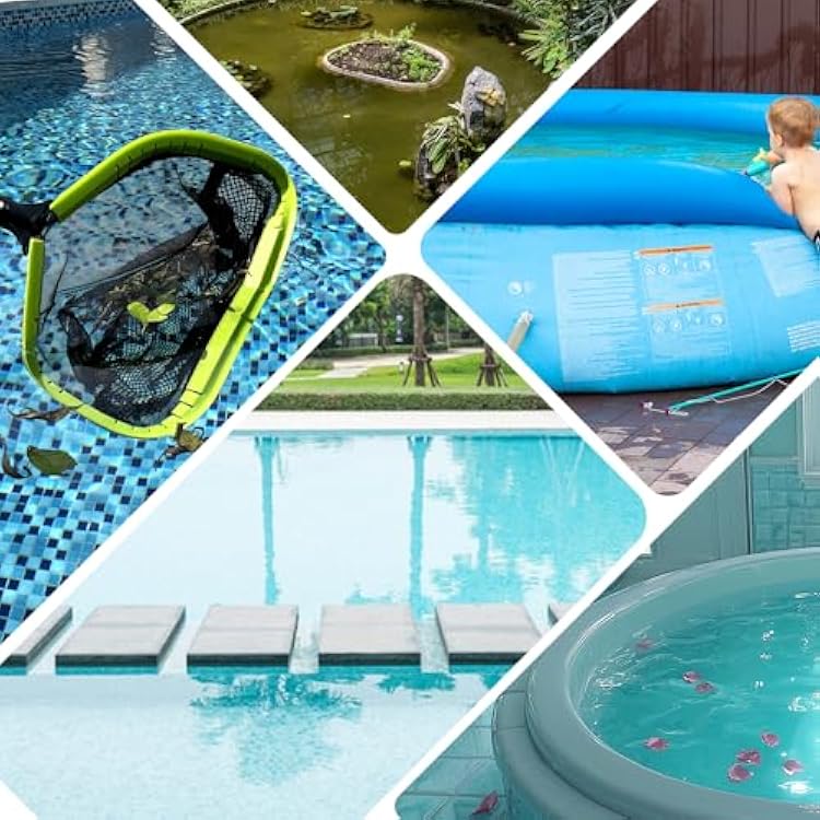 Sepetrel Pool Net,Professional Swimming Pool Leaf Skimmer Nets for Cleaning with Double-Layer Deep Big Bag,Heavy Duty Aluminum Frame & Handle Rake(Pole Not Included)