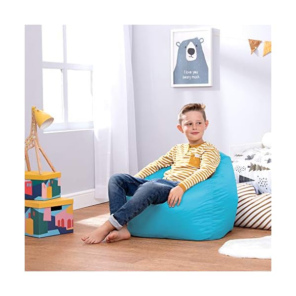 Bean Bag Bazaar Kids Hi-Rest Bean Bag Chair, Large Indoor Outdoor Bean Bag Chairs for Kids, Kids Bean Bags for Girls and Boys with Filling Included, Nursery Decor Bedroom Accessories - Image 3