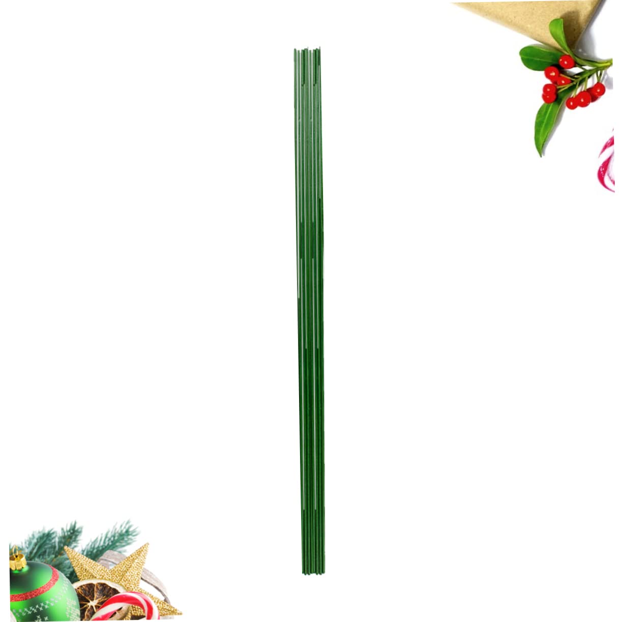 KALLORY DIY Craft Flowers 200pcs Paper Rattan Rose Stems Wire Bendable Floral Stems for Arrangements Decorations