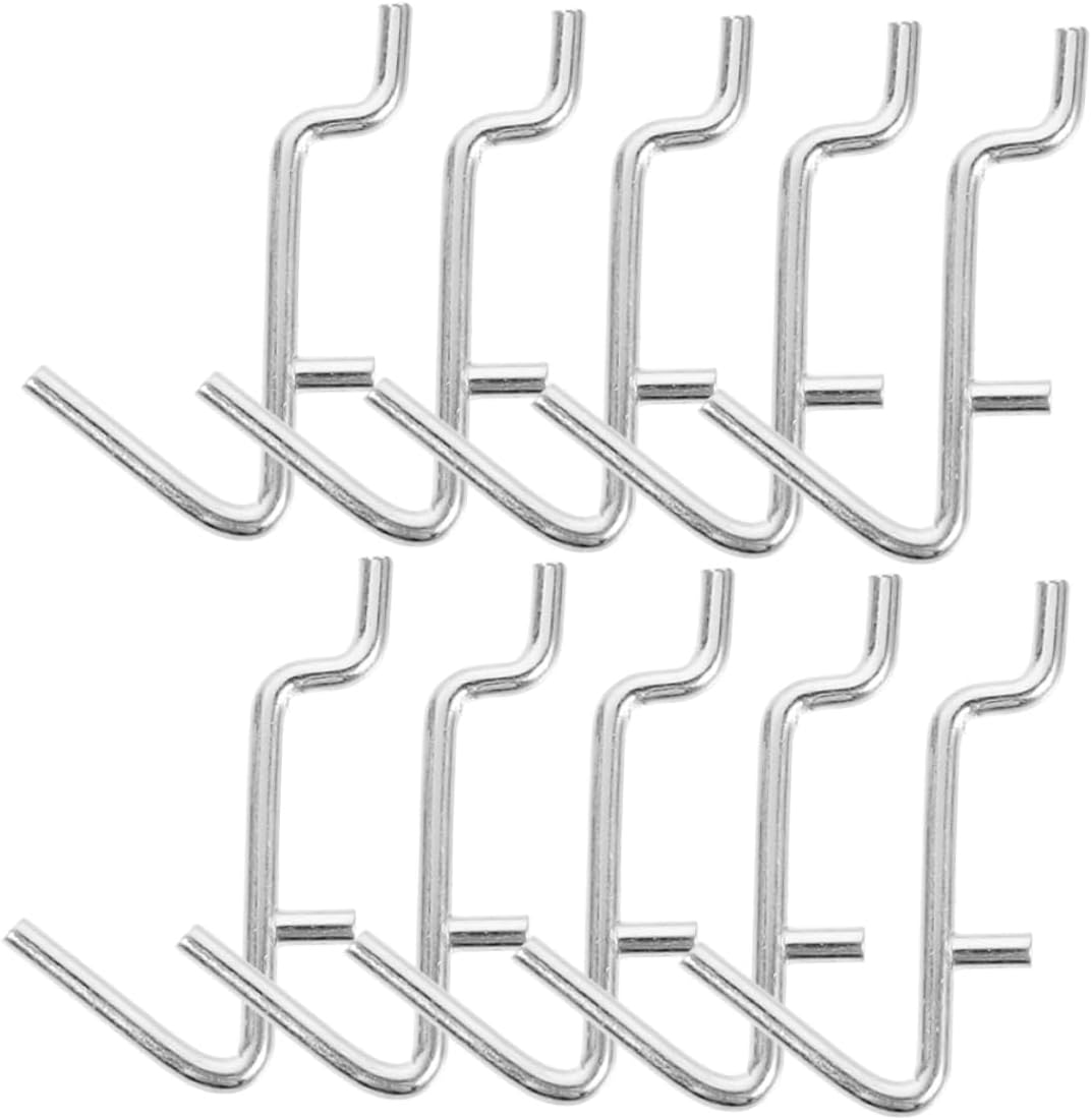 10pcs Pegboard Hooks v Shape Hooks for Tool Storage Stainless Steel Hardware Hangers