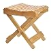 Ecrocy Bamboo Folding Stool for Bathroom Shower Shaving